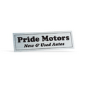 Stock Rectangle Chrome Polyester Car-Cals Decal (1 3/8"x4 3/8")